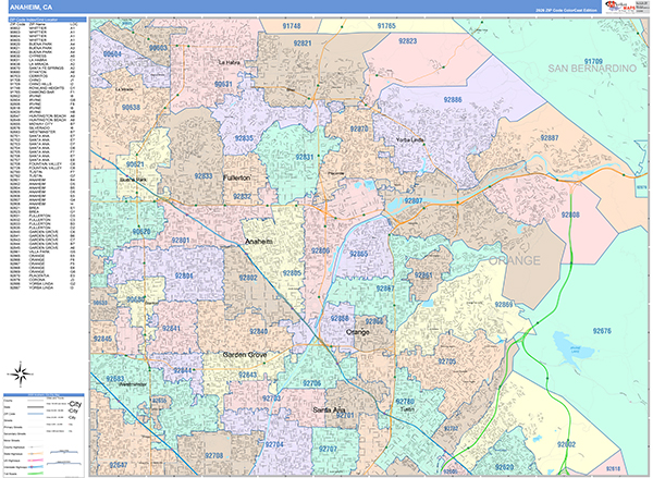 Anaheim Map Color Cast Style