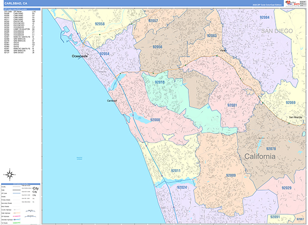 Carlsbad Map Color Cast Style