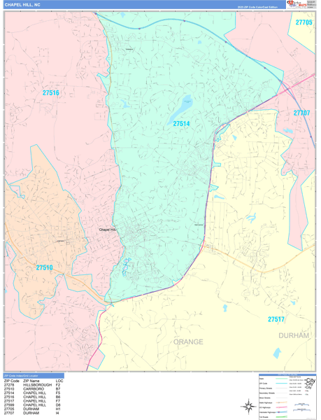 Chapel Hill, North Carolina Map