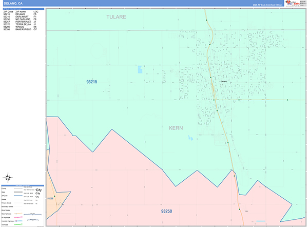 Delano Map Color Cast Style
