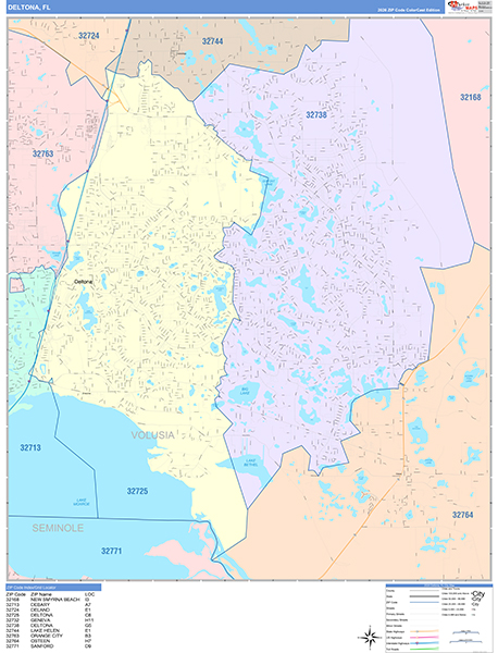 Deltona, FL Zip Code Map