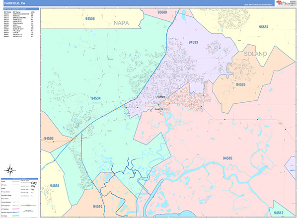 Fairfield Map Color Cast Style