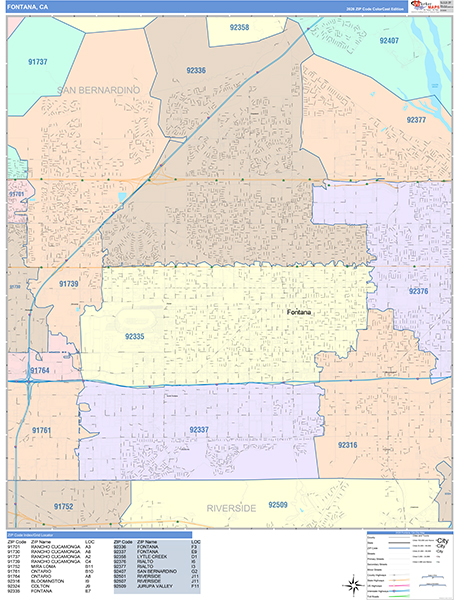 Fontana Map Color Cast Style