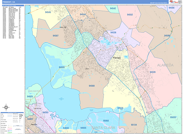 Fremont Map Color Cast Style