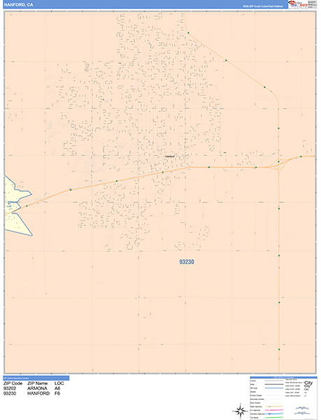 Hanford Map Color Cast Style