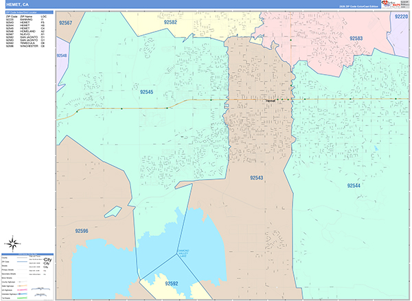Hemet Map Color Cast Style