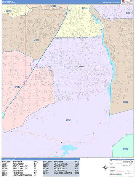 Hesperia Map Color Cast Style