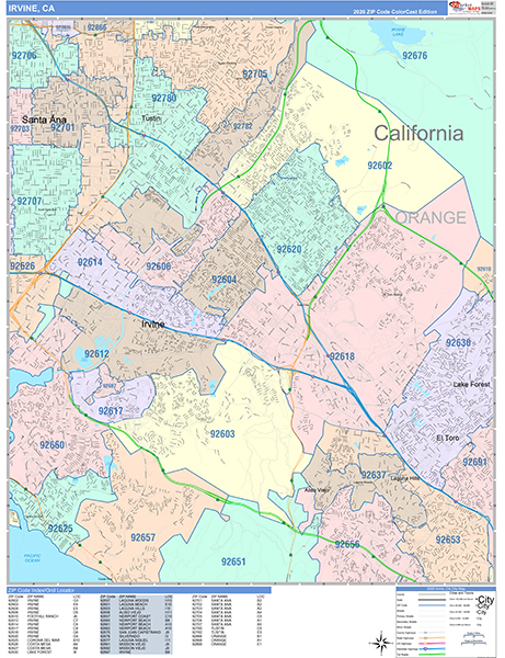Irvine Map Color Cast Style