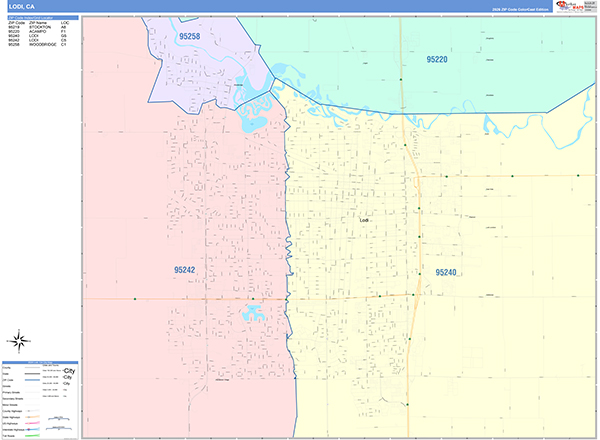 Lodi Map Color Cast Style