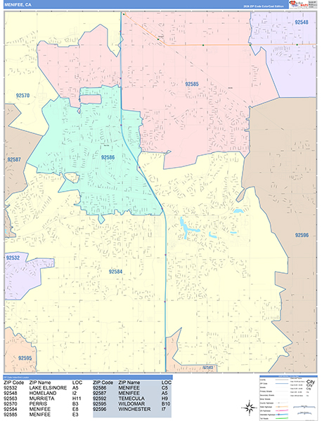 Menifee Map Color Cast Style