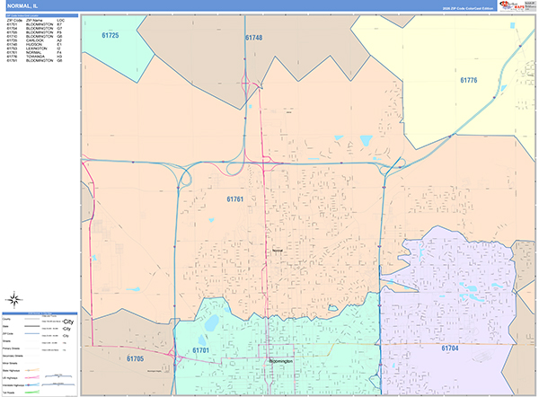 Normal City Digital Map Color Cast Style
