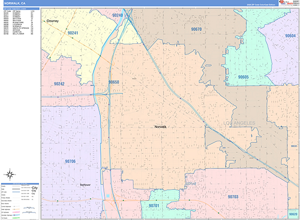 Norwalk Map Color Cast Style