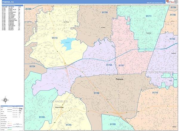 Pomona Map Color Cast Style