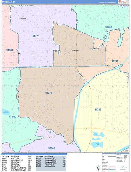 Rosemead Map Color Cast Style