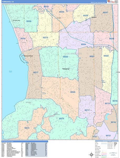 Torrance Map Color Cast Style