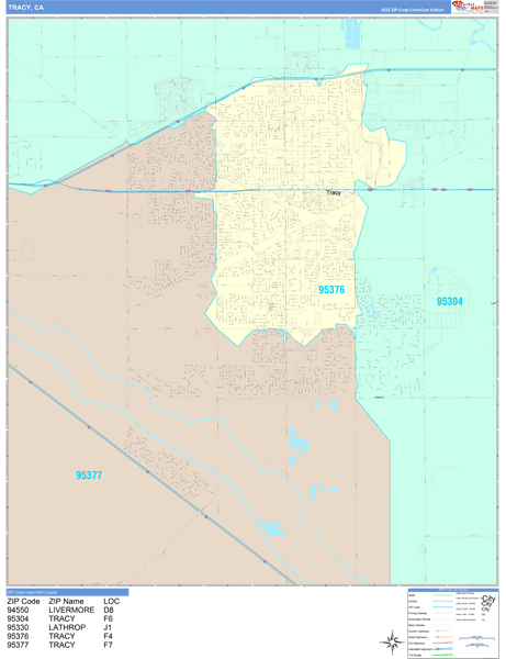 Tracy City Digital Map Color Cast Style