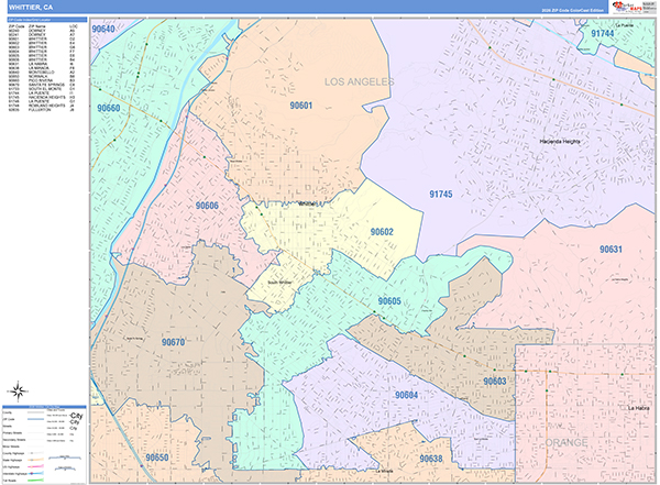 Whittier Map Color Cast Style