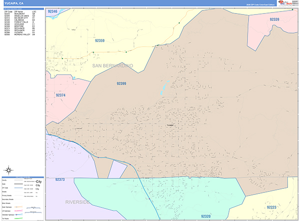 Yucaipa Map Color Cast Style