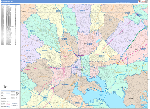 Baltimore Wall Map