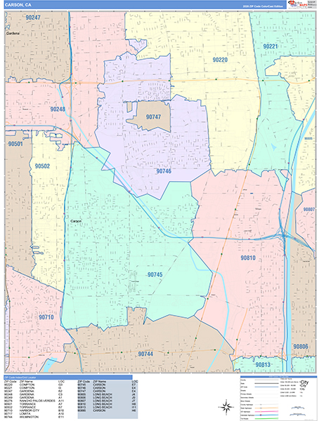 Carson Wall Map
