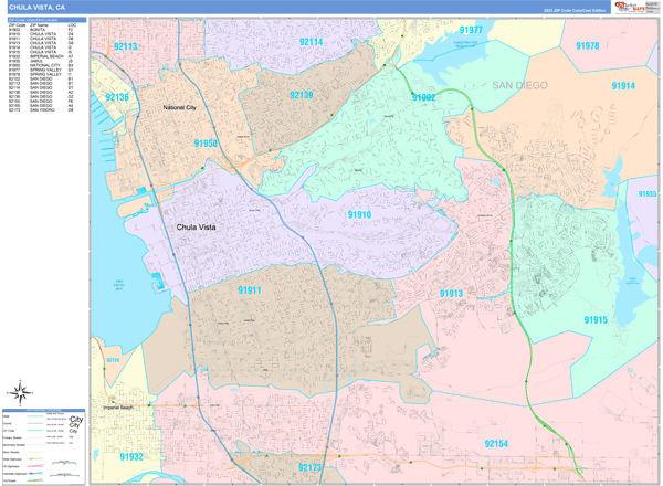 Chula Vista Zip Code Map Map Vectorcampus Map - vrogue.co