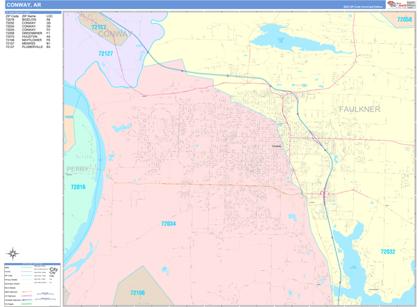 Conway Wall Map