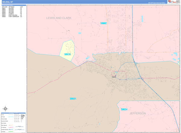 Helena Wall Map