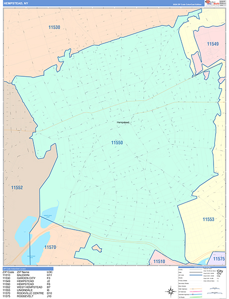 Hempstead Wall Map