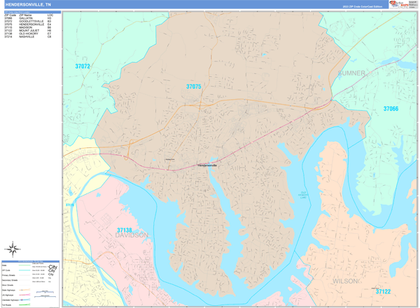 Hendersonville Wall Map