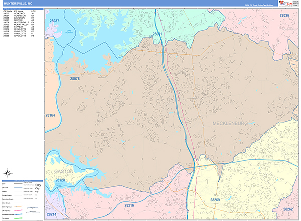 Huntersville Wall Map