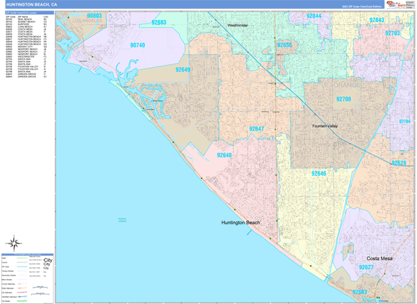 Digital Maps of Huntington Beach California - marketmaps.com