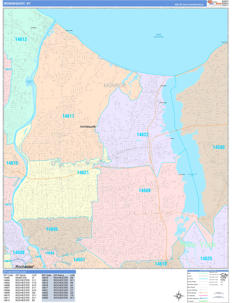 Irondequoit Wall Map