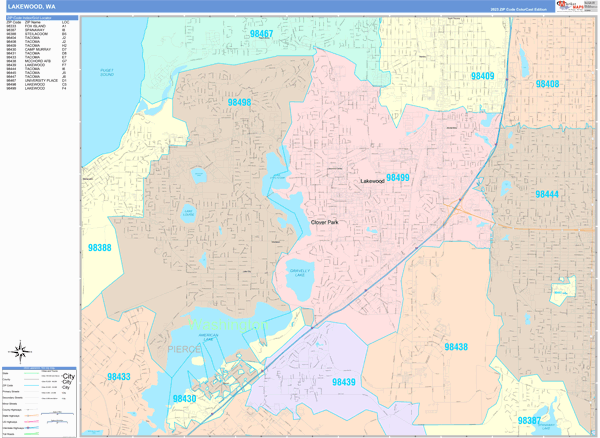 Lakewood Wall Map