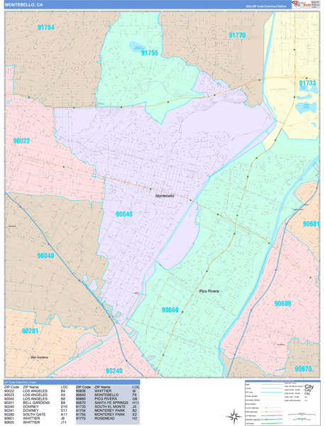 Montebello Wall Map