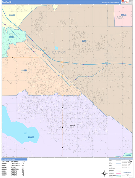 Nampa Wall Map