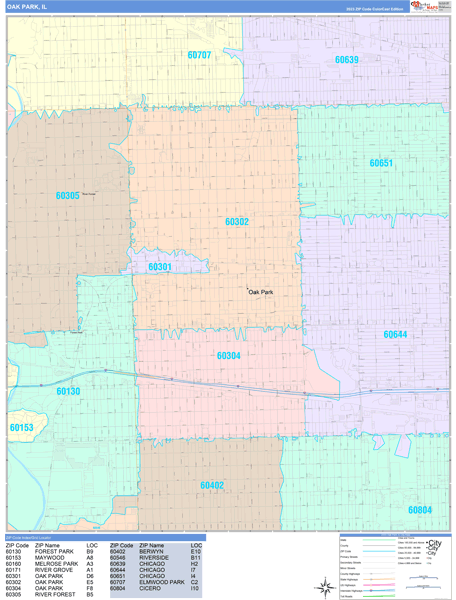 Maps of Oak Park Illinois - marketmaps.com