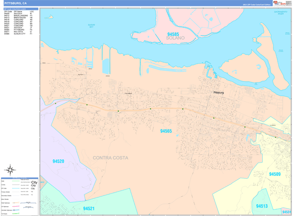 Pittsburg Wall Map