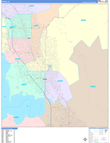 Provo Wall Map