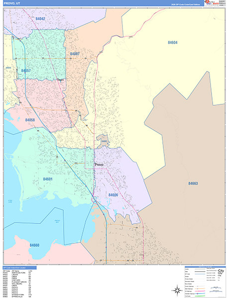 Provo Wall Map