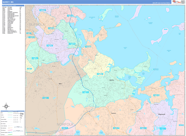 Quincy Wall Map