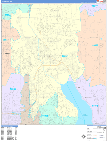 Redmond Wall Map