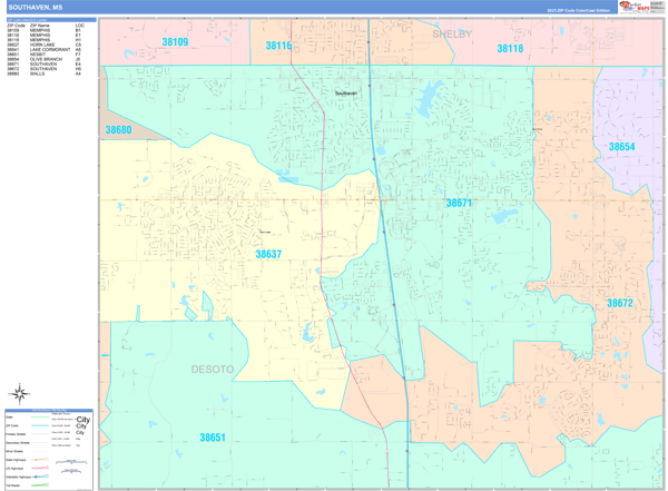 Southaven Wall Map