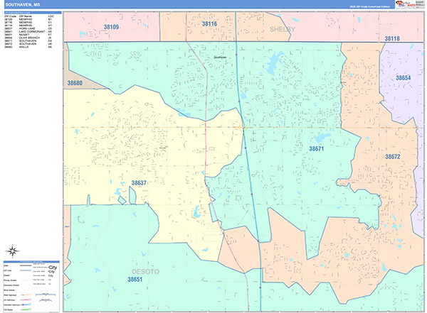 Southaven Wall Map