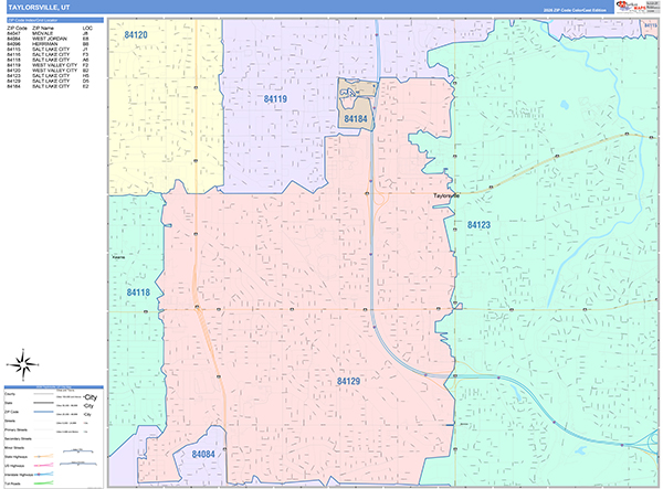 Taylorsville Wall Map