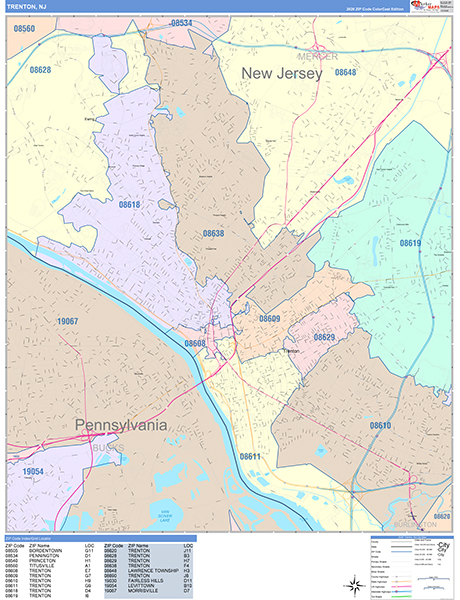 Trenton Wall Map