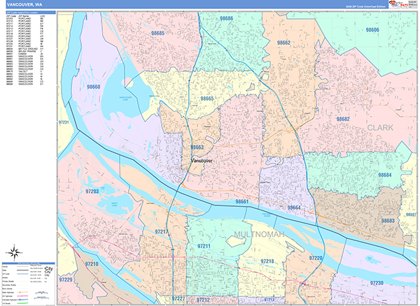 Vancouver Wall Map