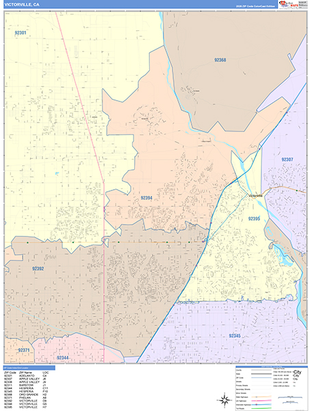 Victorville Wall Map