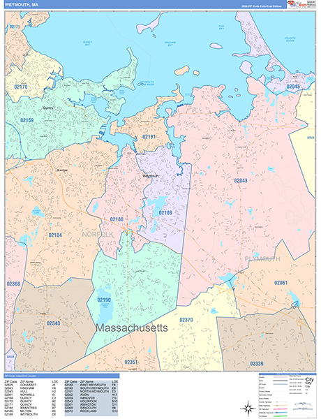 Weymouth Wall Map