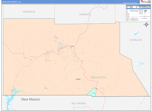 Archuleta County, CO Zip Code Map