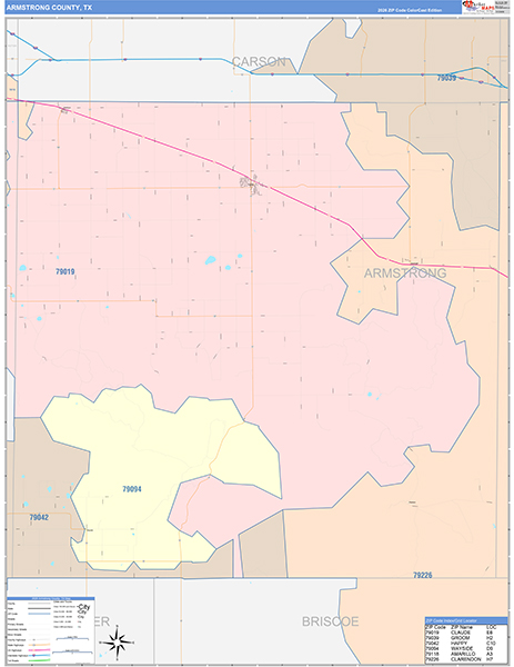Armstrong County, TX Wall Map